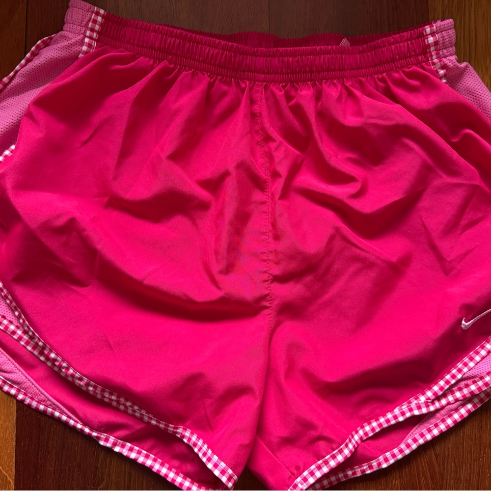 Nike Tempo Shorts with gingham trim